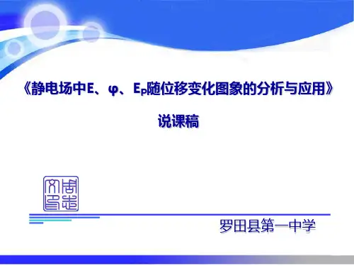 电场中E、φ、EP随位移变化图象的分析与应用说课课件