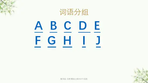猜词语-词库(精选10组300个词语)课件