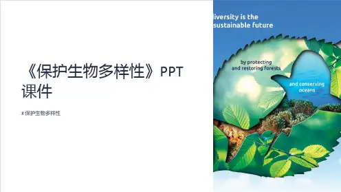 《保护生物多样性》课件