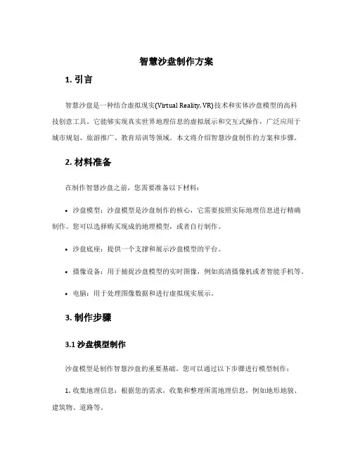 智慧沙盘制作方案
