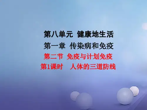 初二生物课件人体的三道防线