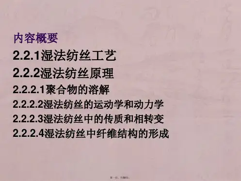 湿法纺丝原理及工艺