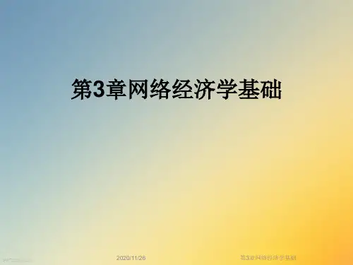 第3章网络经济学基础