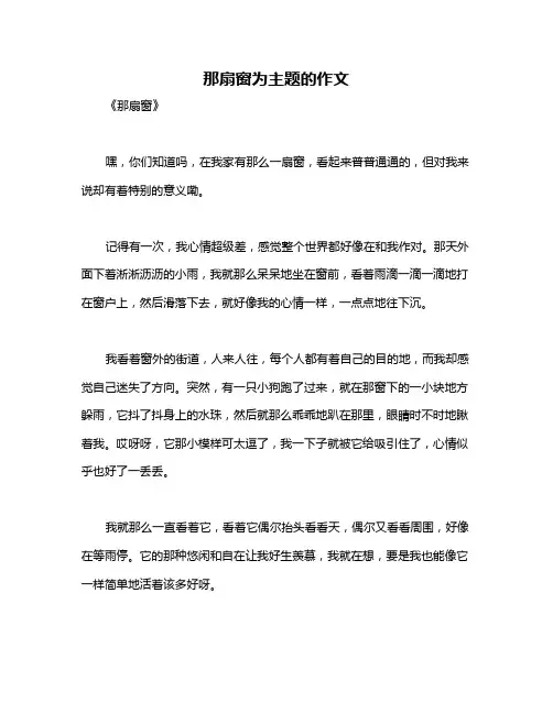 那扇窗为主题的作文