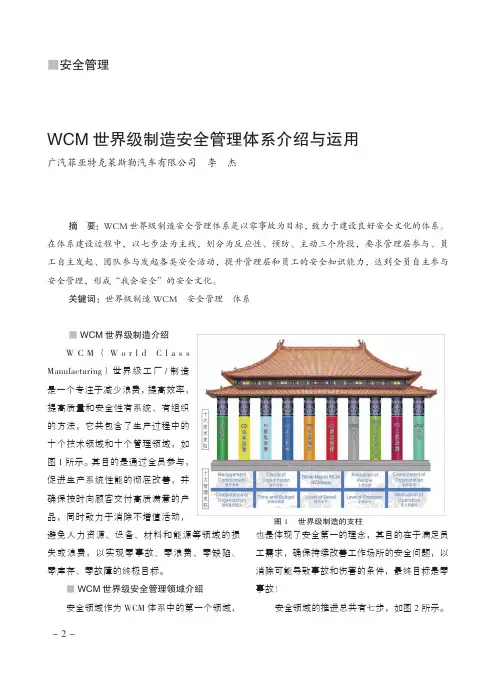 WCM世界级制造安全管理体系介绍与运用