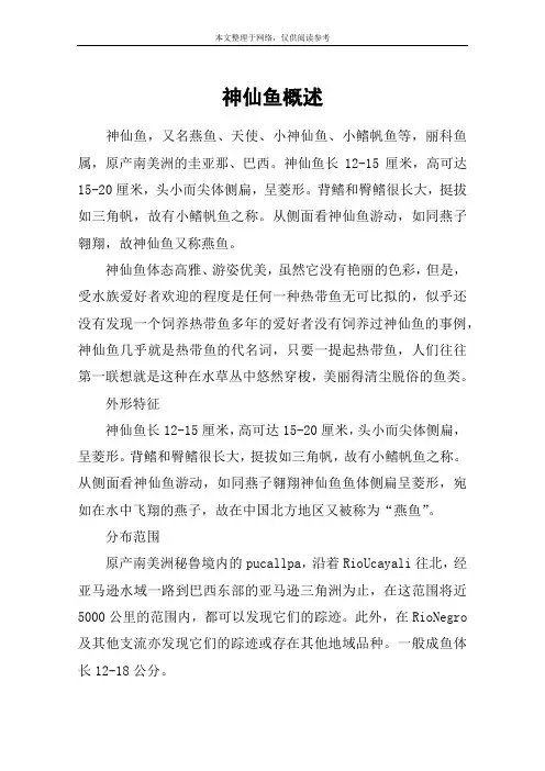 神仙鱼概述