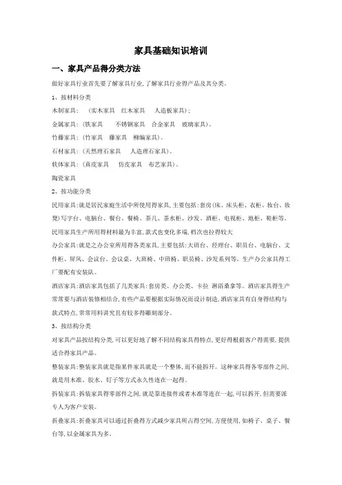 家具知识(全)