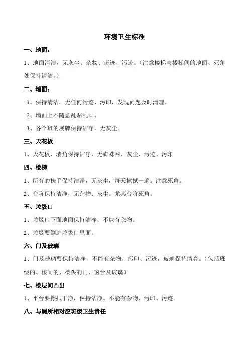 环境卫生标准