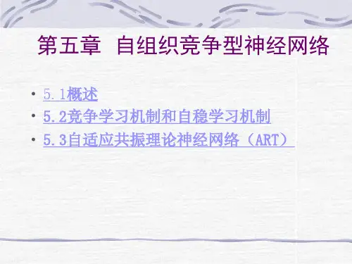 BP神经网络RBF神经网络自组织竞争型神经网络
