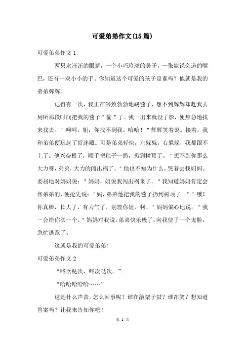 可爱弟弟作文(15篇)
