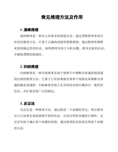 常见推理方法及作用