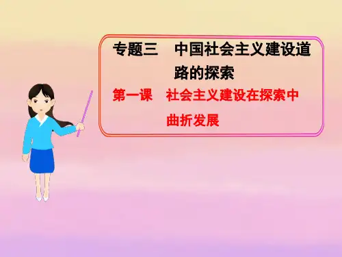 2013年高中历史 专题三 第一课 社会主义建设在探索中曲折发展课件 人民版必修2