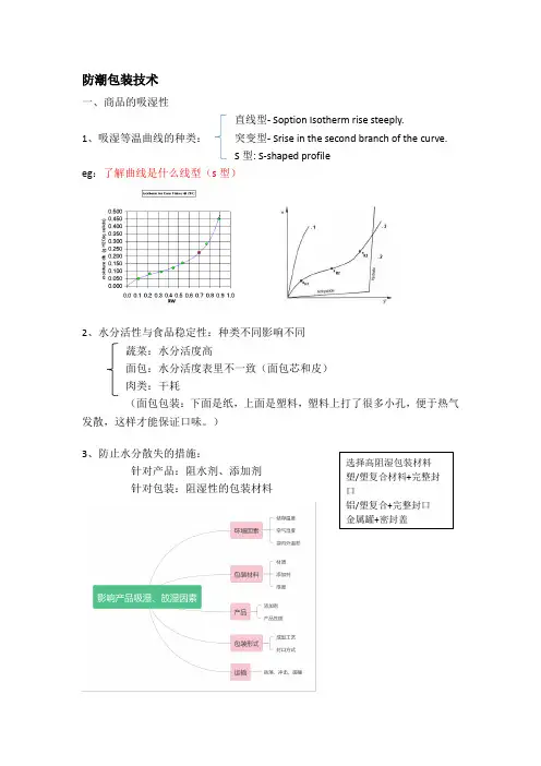 防潮包装技术重点内容及实验过程