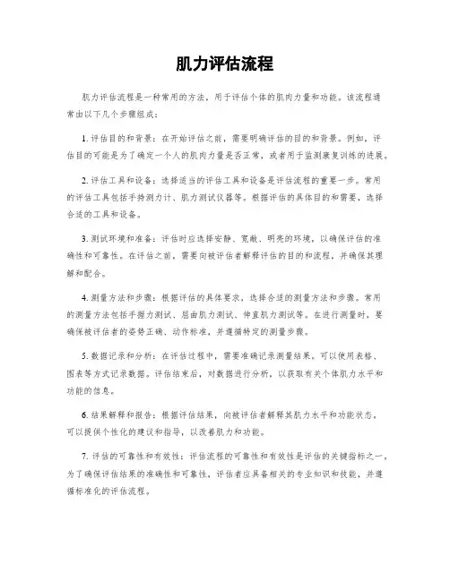 肌力评估流程