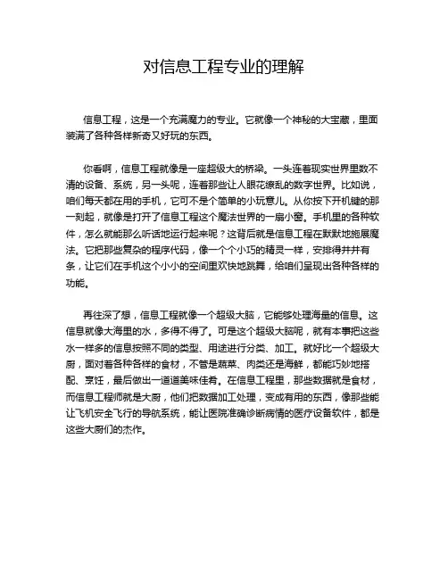 对信息工程专业的理解