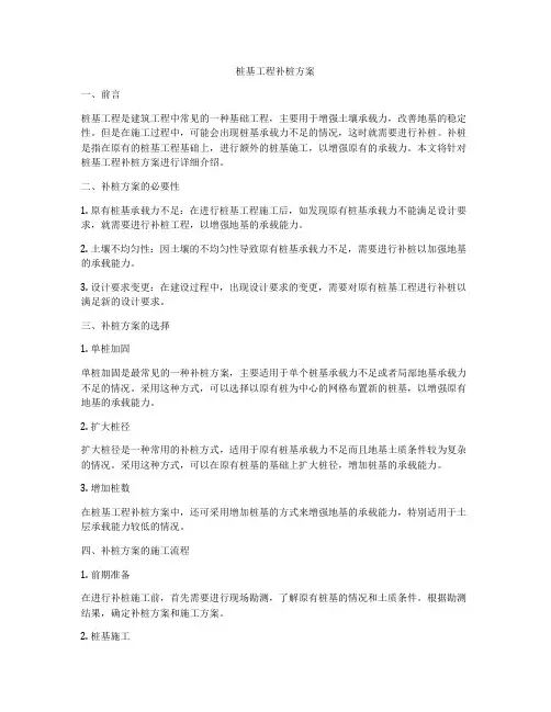 桩基工程补桩方案