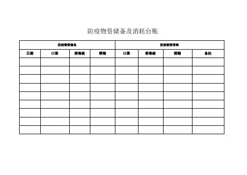 防疫台账等表格
