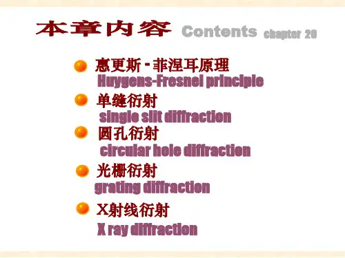 高校大学物理第二十章光衍射课件.ppt