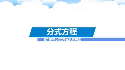 分式方程第1课时 分式方程及其解法