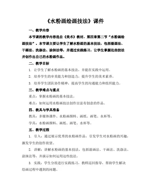 《水粉画绘画技法》课件
