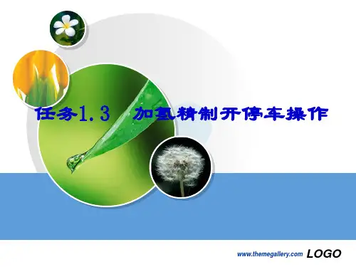 任务1.3  加氢精制开停工操作