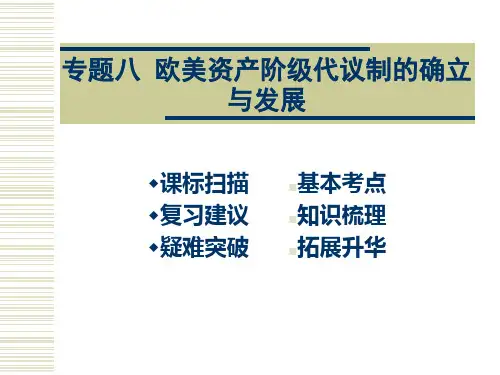 欧美资产阶级代议制的确立与发展