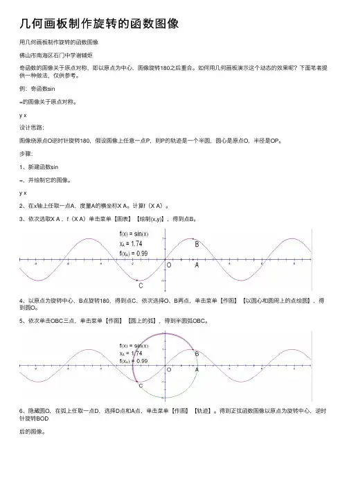几何画板制作旋转的函数图像