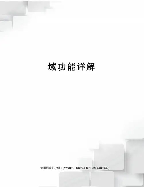 域功能详解修订版