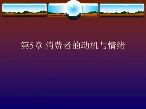 第五章  消费者的动机与情绪  《消费者行为学》PPT课件