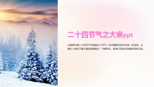 二十四节气之大寒ppt