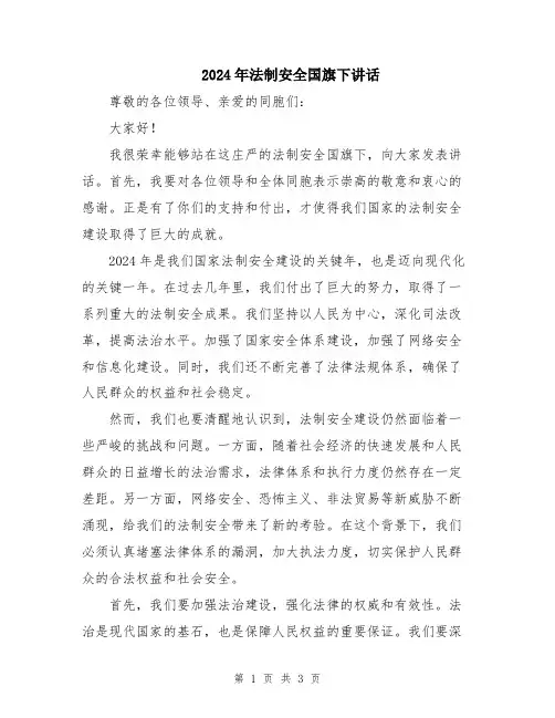 2024年法制安全国旗下讲话
