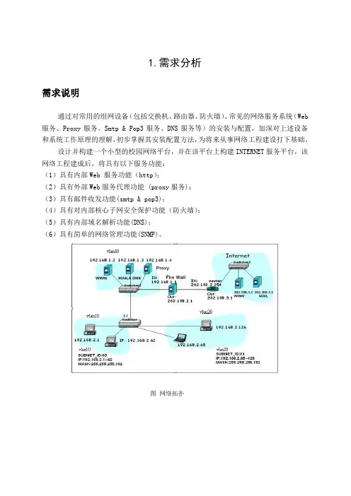 网络系统集成——校园网络系统集成