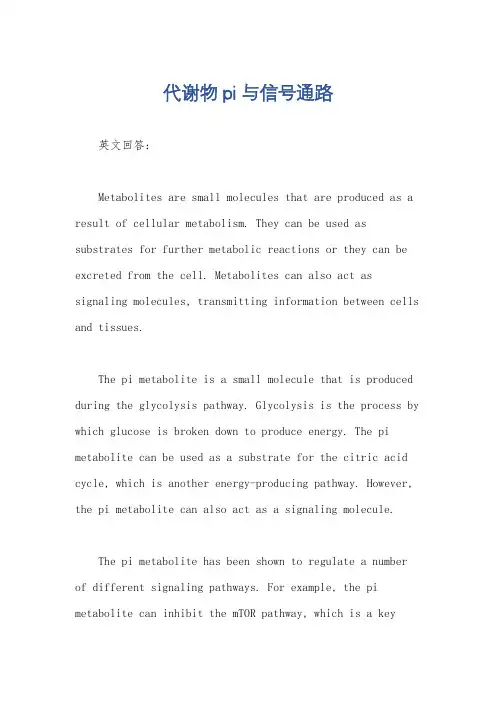 代谢物pi与信号通路