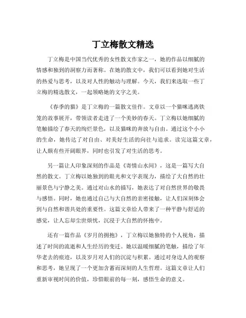 丁立梅散文精选