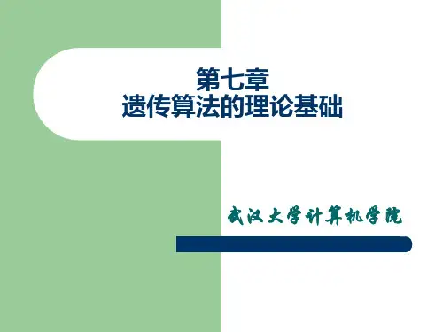 第七章 遗传算法的理论基础