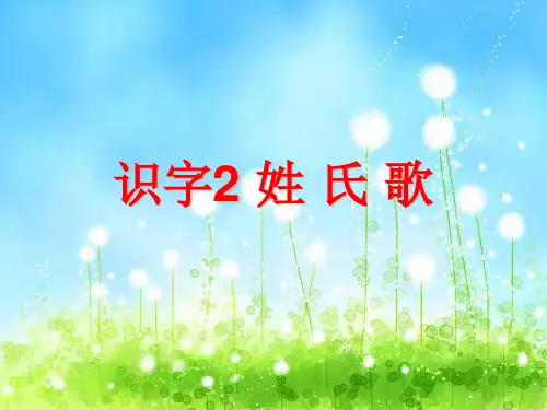 部编一年级下册《姓氏歌》完美公开课1