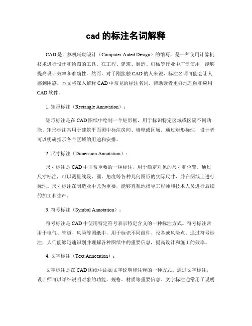 cad的标注名词解释