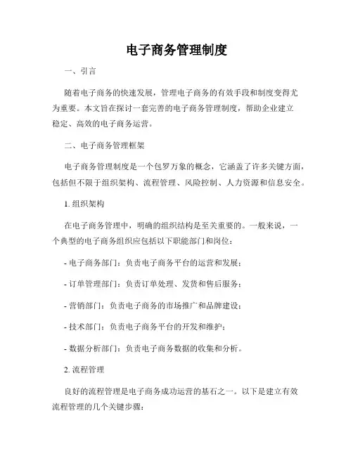 电子商务管理制度