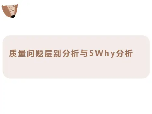 质量问题层别分析与5Why分析