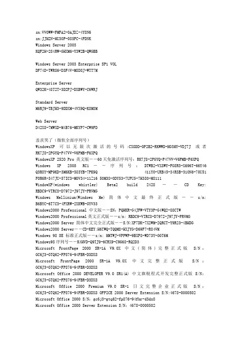 密钥激活码
