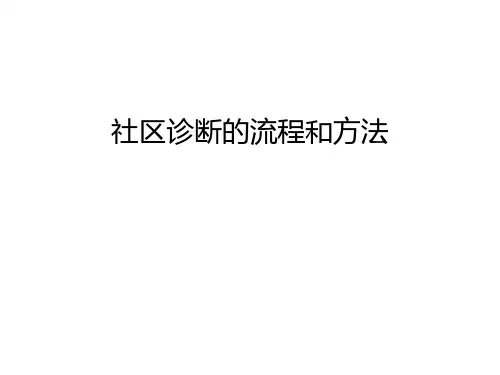 社区诊断的流程和方法讲解学习