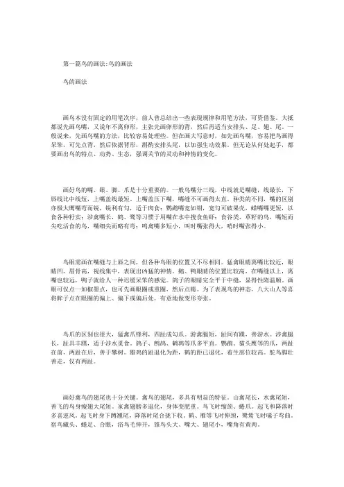 鸟的画法