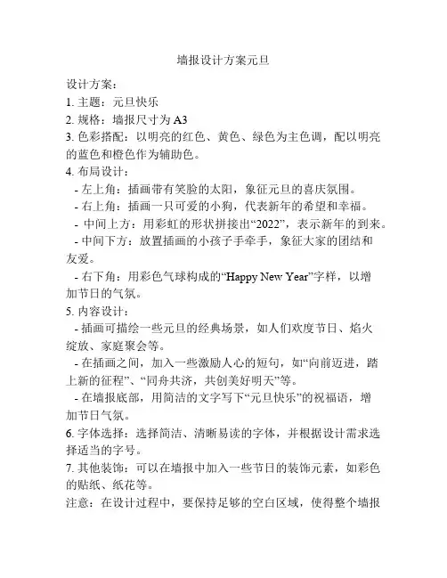 墙报设计方案元旦