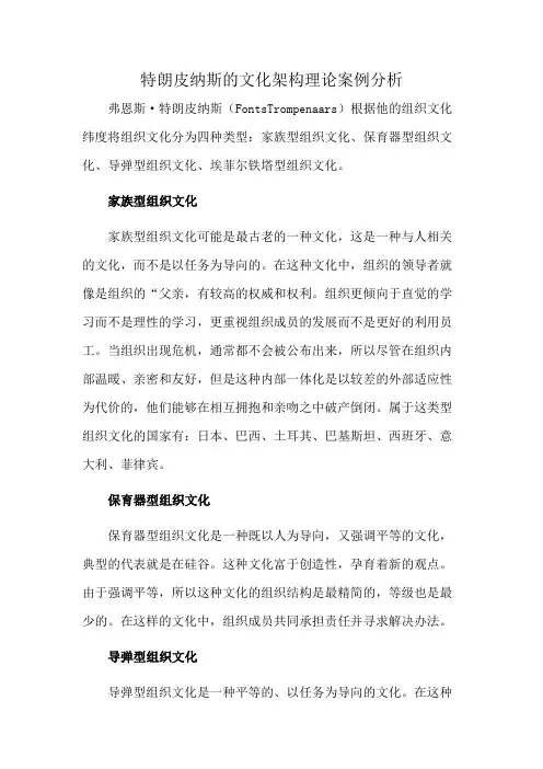 特朗皮纳斯的文化架构理论案例分析