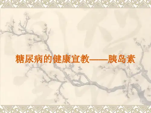 胰岛素注射健康宣教