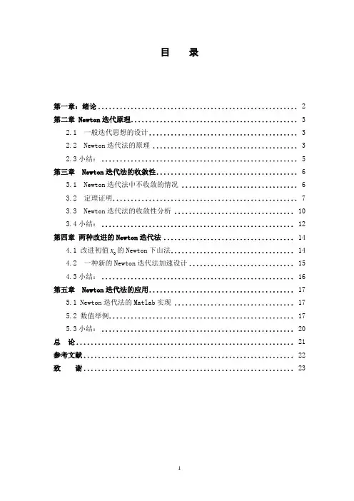 Newton迭代法浅析