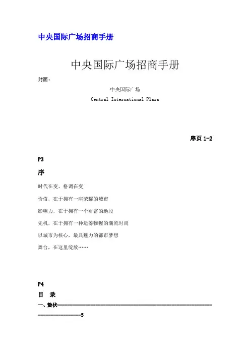 中央国际广场招商手册