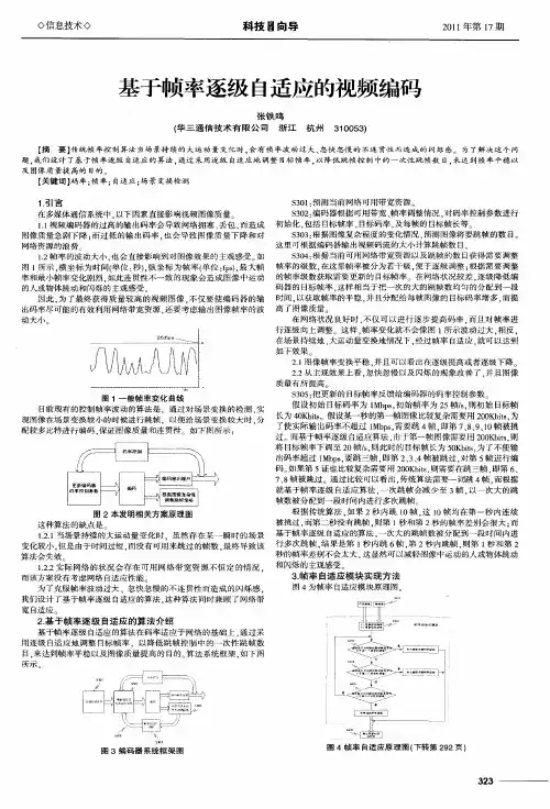 基于帧率逐级自适应的视频编码