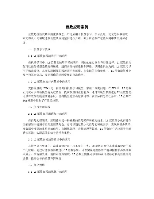 范数应用案例