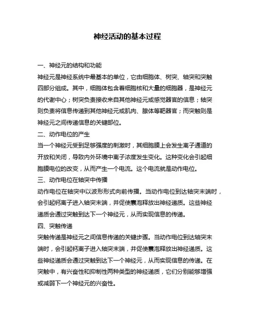 神经活动的基本过程